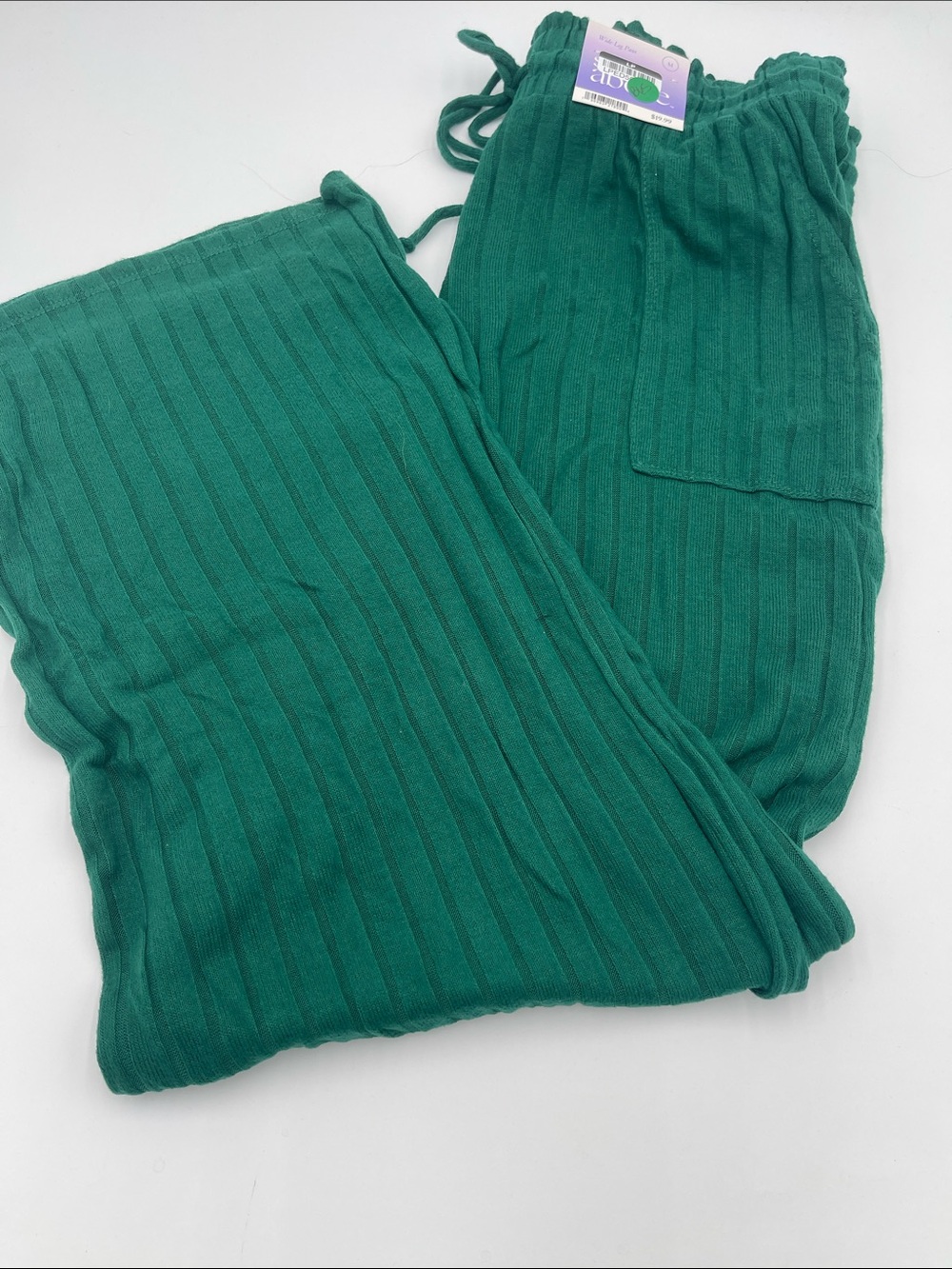 Stars Above Emerald Green Ribbed Lounge Pants